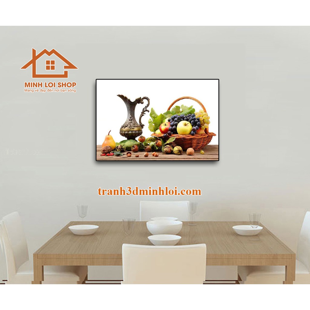 Tranh tráng gương nhà ăn phòng bếp kích thước 40x60cm