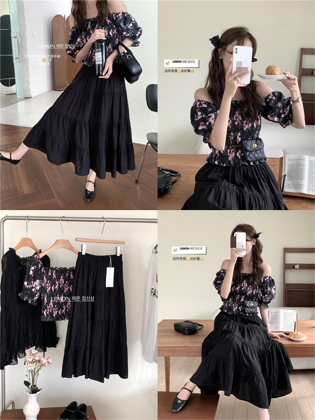 TOBE1SHOP Váy dài chữ A kiểu Pháp, váy dài, váy gió, váy dài, váy rộng, váy nửa người.