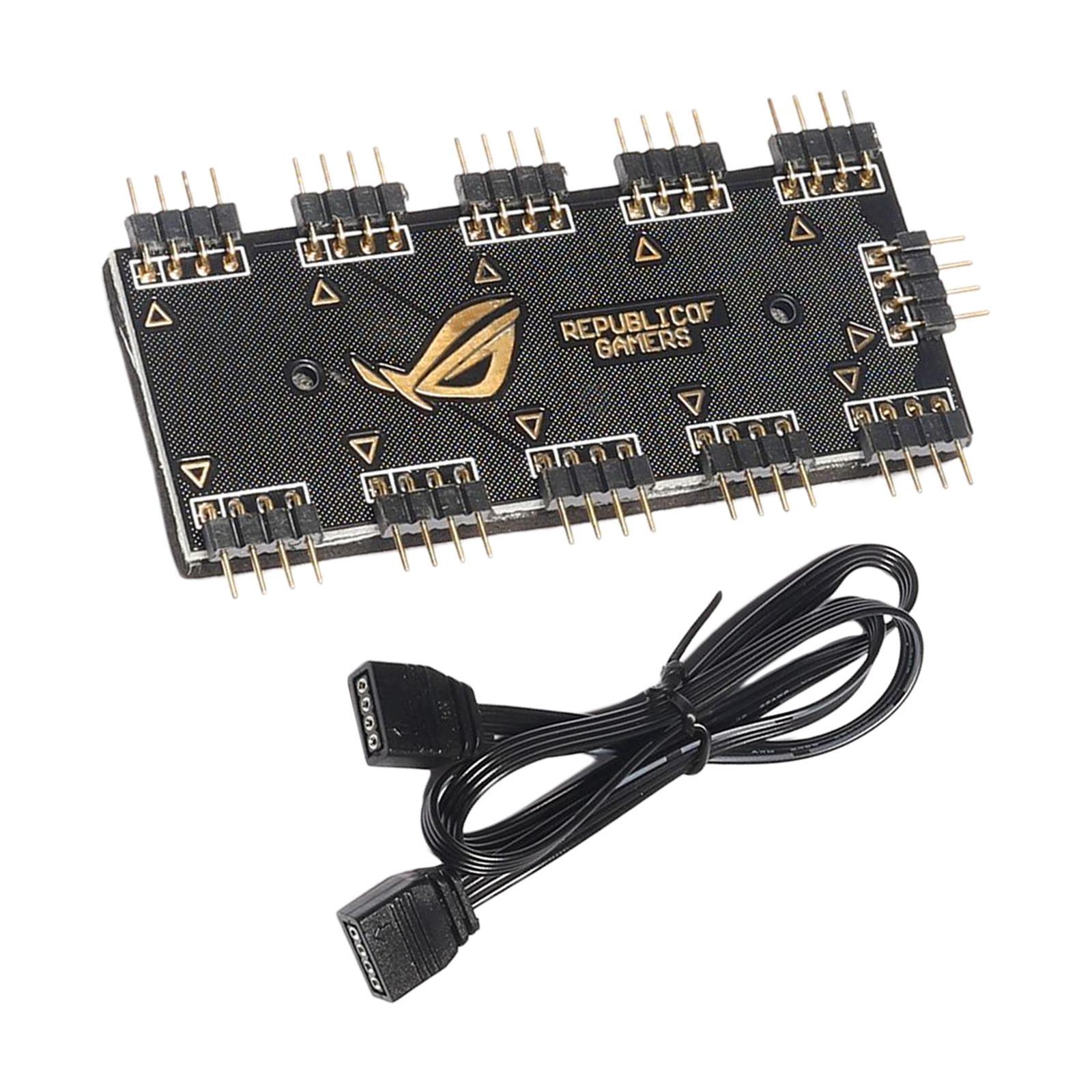 Computer Fan  Computer  RGB LED Splitter Hub for Computer