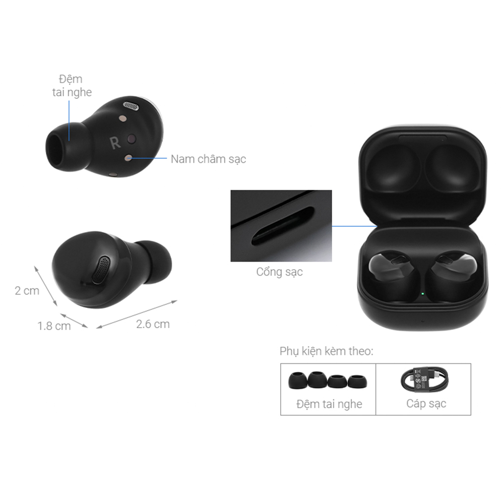 Tai nghe không dây Samsung Galaxy Buds 2 Pro - Hàng Chính Hãng