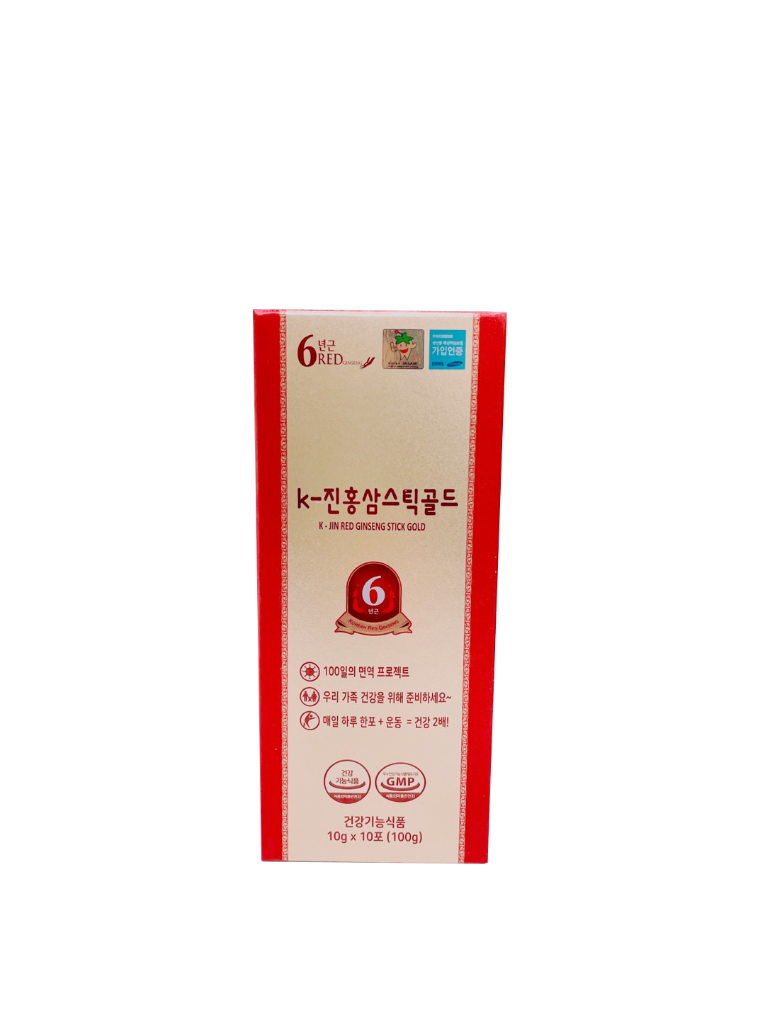 Hồng Sâm Stick Gold 10g x 10 stick/hộp (K JIN Red Ginseng Stick Gold) - Sante365 - Thực phẩm bảo vệ sức khỏe