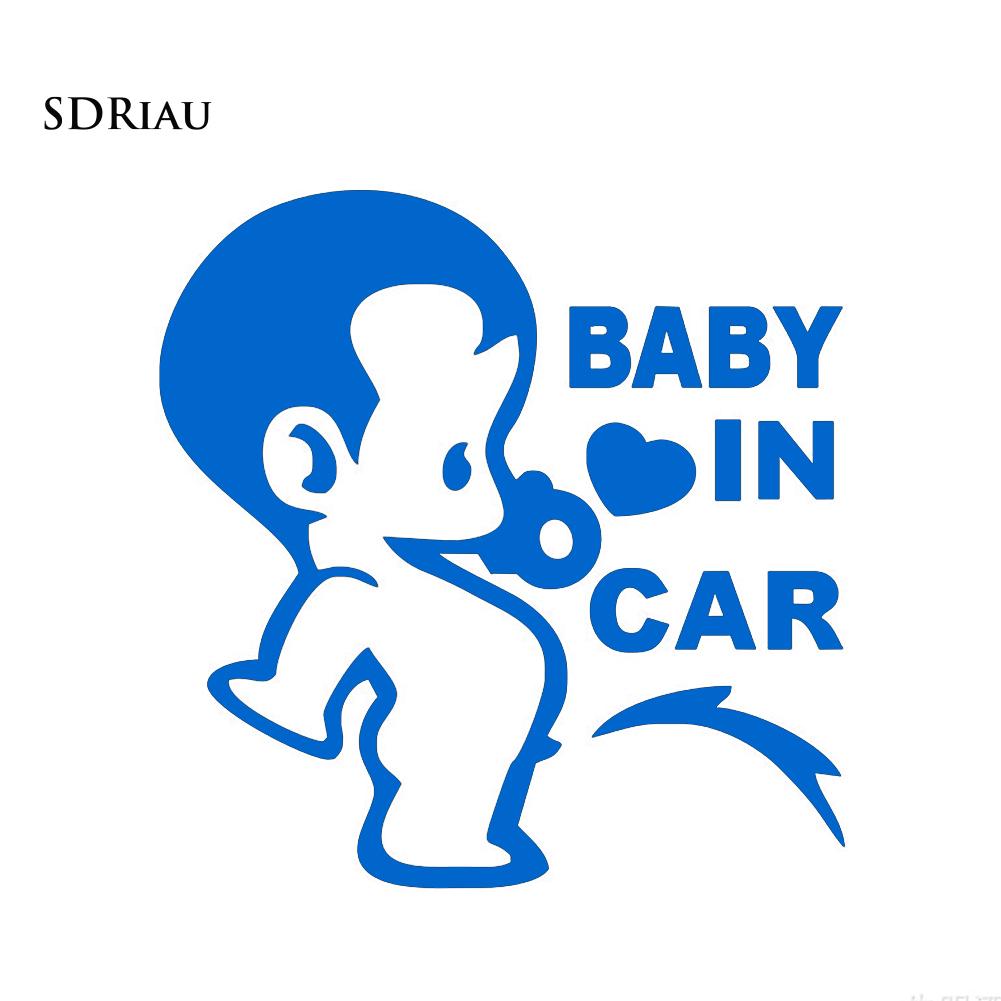 Miếng Dán Xe Ô Tô Trang Trí Hình Chữ Baby In Car