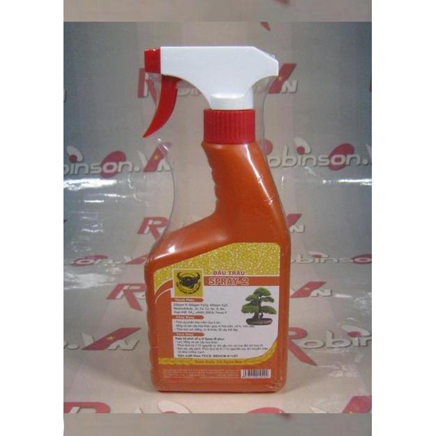 Phân bón lá Đầu Trâu cao cấp Spray 2 ,chuyên dùng cho hoa lan ,cây kiểng (chai 550ml)