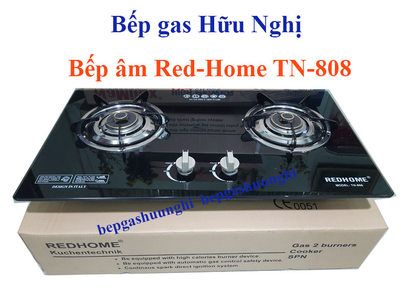 Bếp âm thế hệ mới Redhome TN808 tiết kiệm gas, đánh lửa mồi bằng cơ, hàng chính hãng