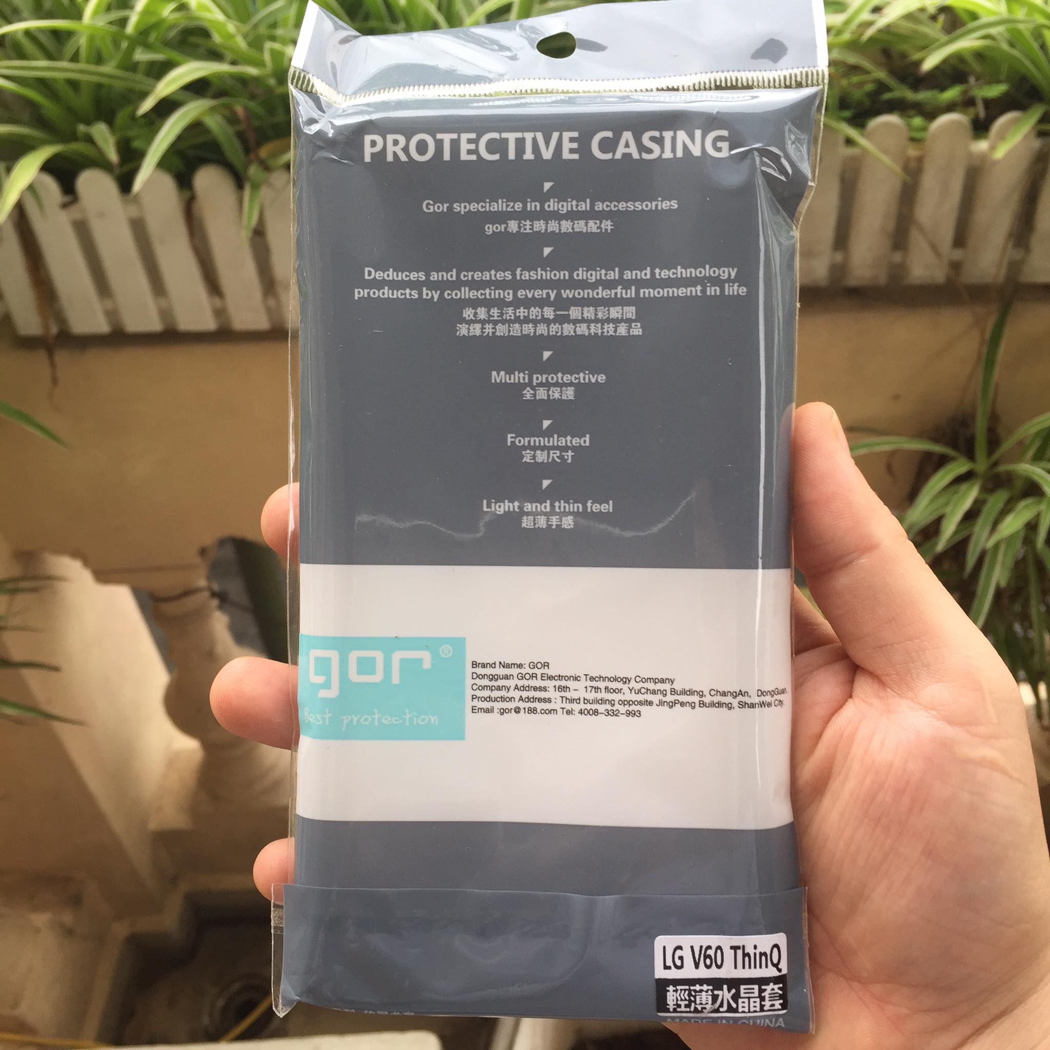 Ốp lưng silicon Gor cho LG V60 siêu mỏng, có gờ cao bảo vệ camera- Hàng nhập khẩu