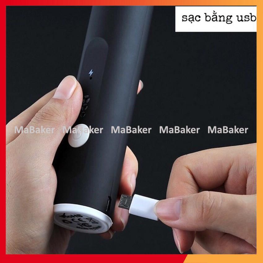 Máy tạo bọt cafe, đánh trứng sạc pin cổng USB cầm tay nhỏ gọn, hiện đại vô cùng thuận tiện, siêu bền