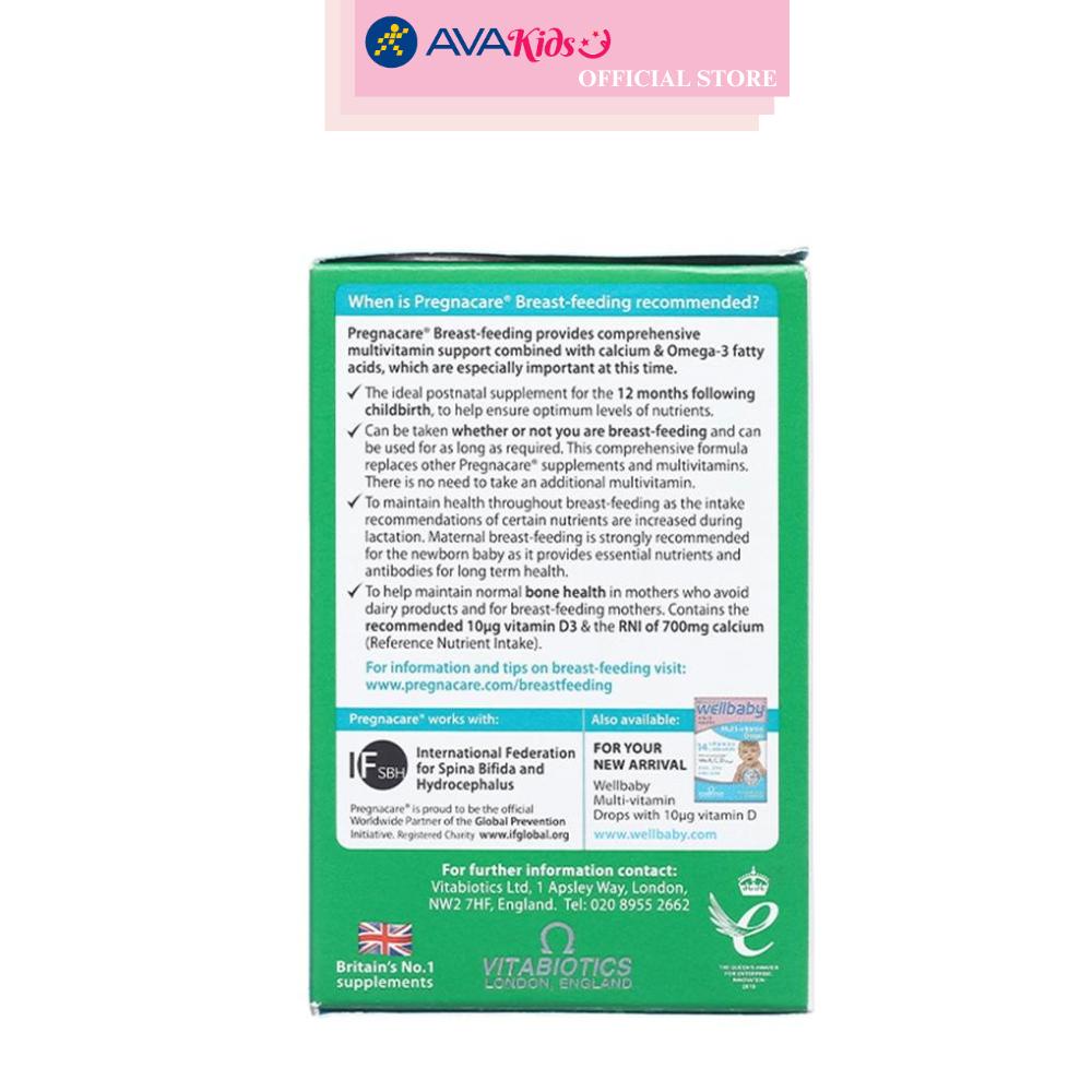Viên uống Vitabiotics Pregnacare breast-feeding bổ sung vitamin và khoáng chất 84 viên