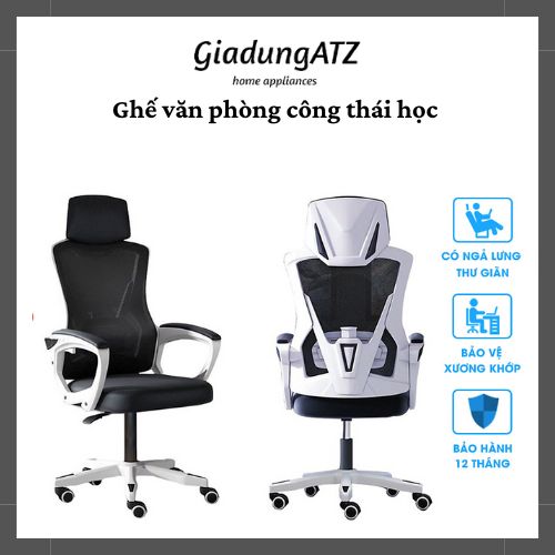 Ghế Xoay Văn Phòng Công Thái Học Ergonomic Có Ngả Lưng Premium 02, Ghế Xoay Gaming Cao Cấp Nhập Khẩu