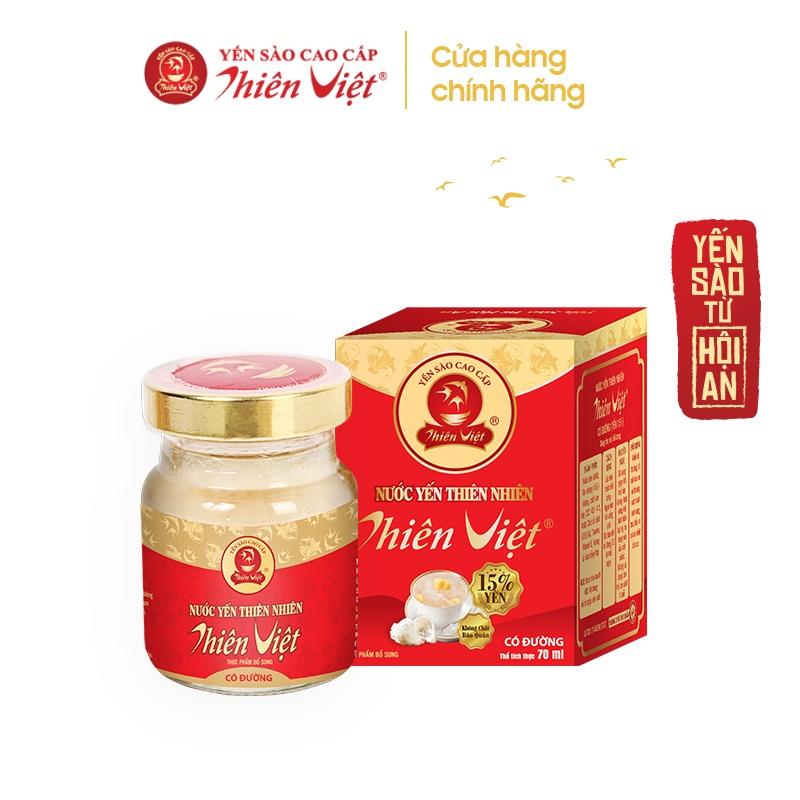 Nước Yến Sào Cao Cấp Thiên Việt 15% Tổ yến (1 hũ x 70ml)