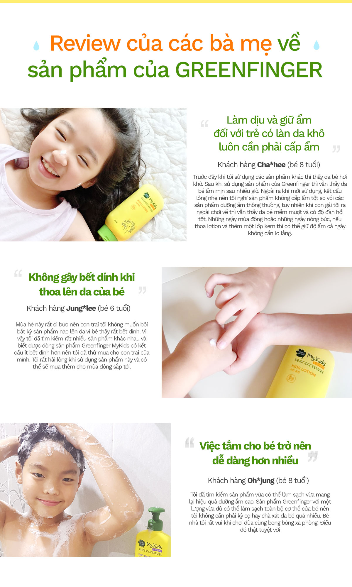 Sữa Dưỡng Thể Cấp Ẩm Cho Trẻ em GREENFINGER MY KIDS LOTION 260ml
