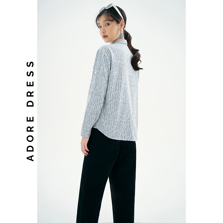 Quần jean Straght jeans casual style denim trơn đen và xanh túi ốp 313JE3001 ADORE DRESS