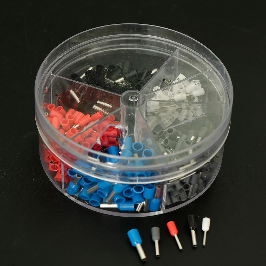 400 Pieces Insulated Cord Pin End Terminal Wire Crimp Connector Bootlace Ferrules 0.5-2.5mm²