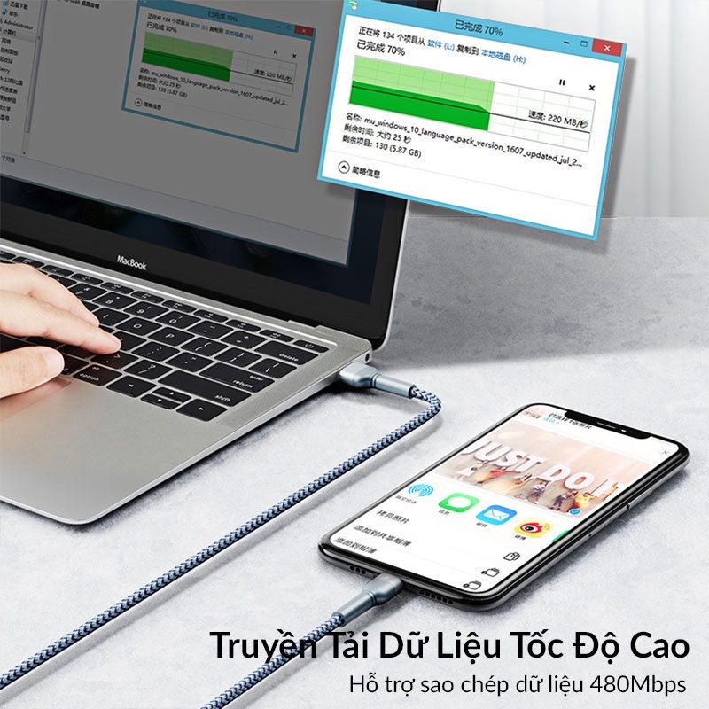 Cáp sạc nhanh 100W REMAX RC-172 Type C to Type C bọc dù siêu bền, tự chỉnh dòng, dài 1m - Hàng chính hãng