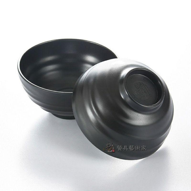 Chén bát cơm nhựa melamine màu đen nhám