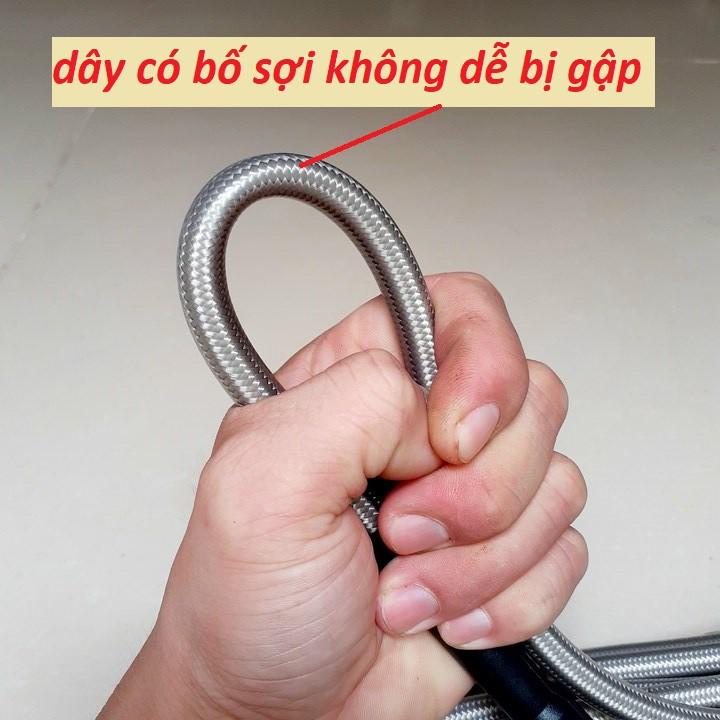 Dây rửa xe cao áp cho máy xịt rửa áp lực 15m - Ren trong thuận tiện