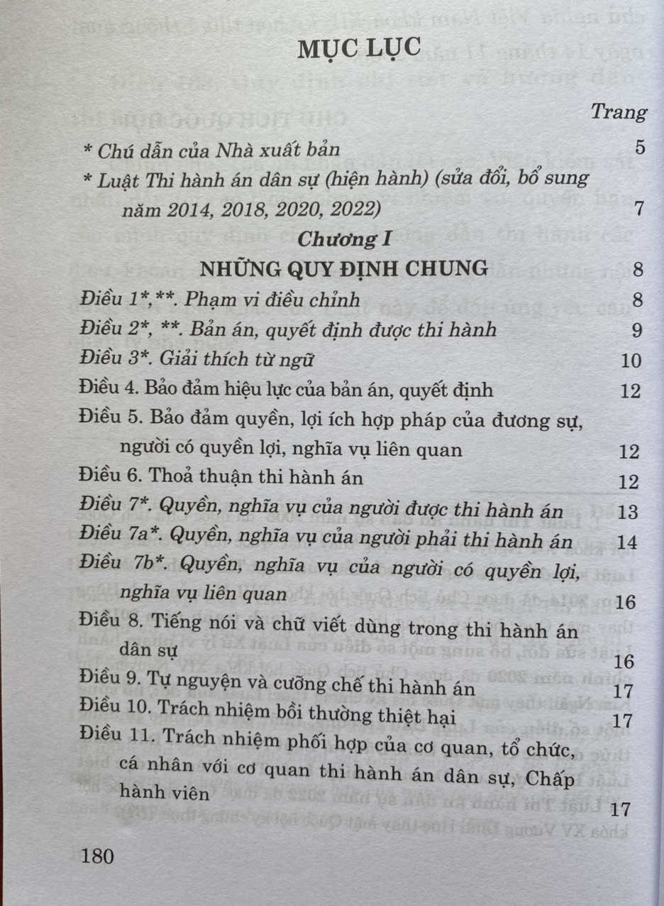 Luật Thi Hành Án Dân Sự ( Hiện Hành ) ( Sửa Đổi, Bổ Sung Năm 2014, 2018, 2020, 2022 ) 