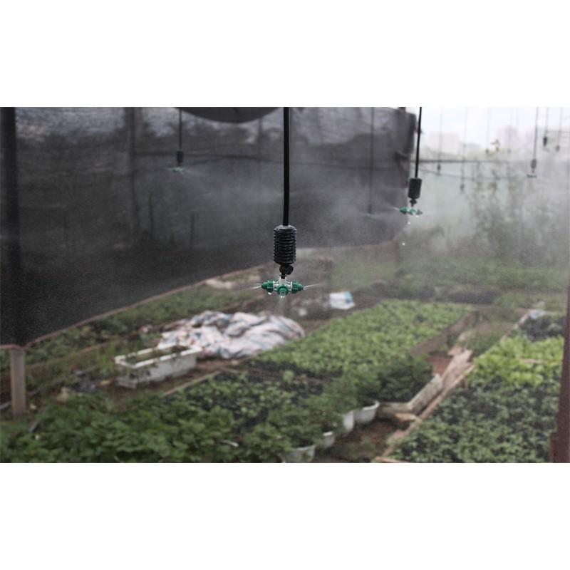 Bộ phun sương 4 cửa tưới lan tự động có chiết áp điều chỉnh áp lực phun và đầy đủ phụ kiện
