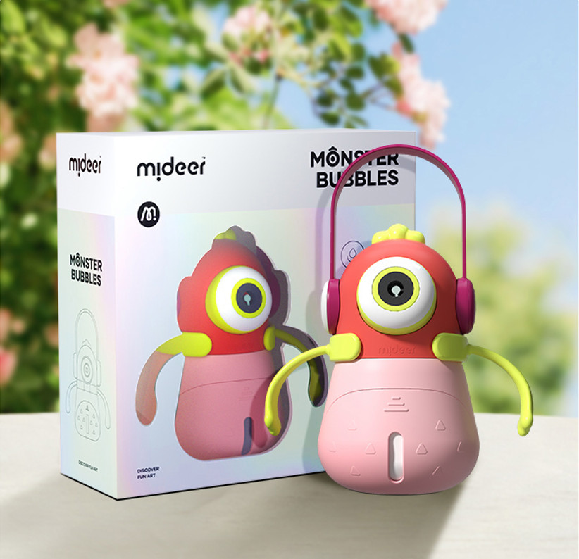 Thổi Bong Bóng Xà Phòng, Máy Bắn Monster Bubbles Mideer kèm nước bong bóng xà phòng có thể phát nhạc Cho Bé