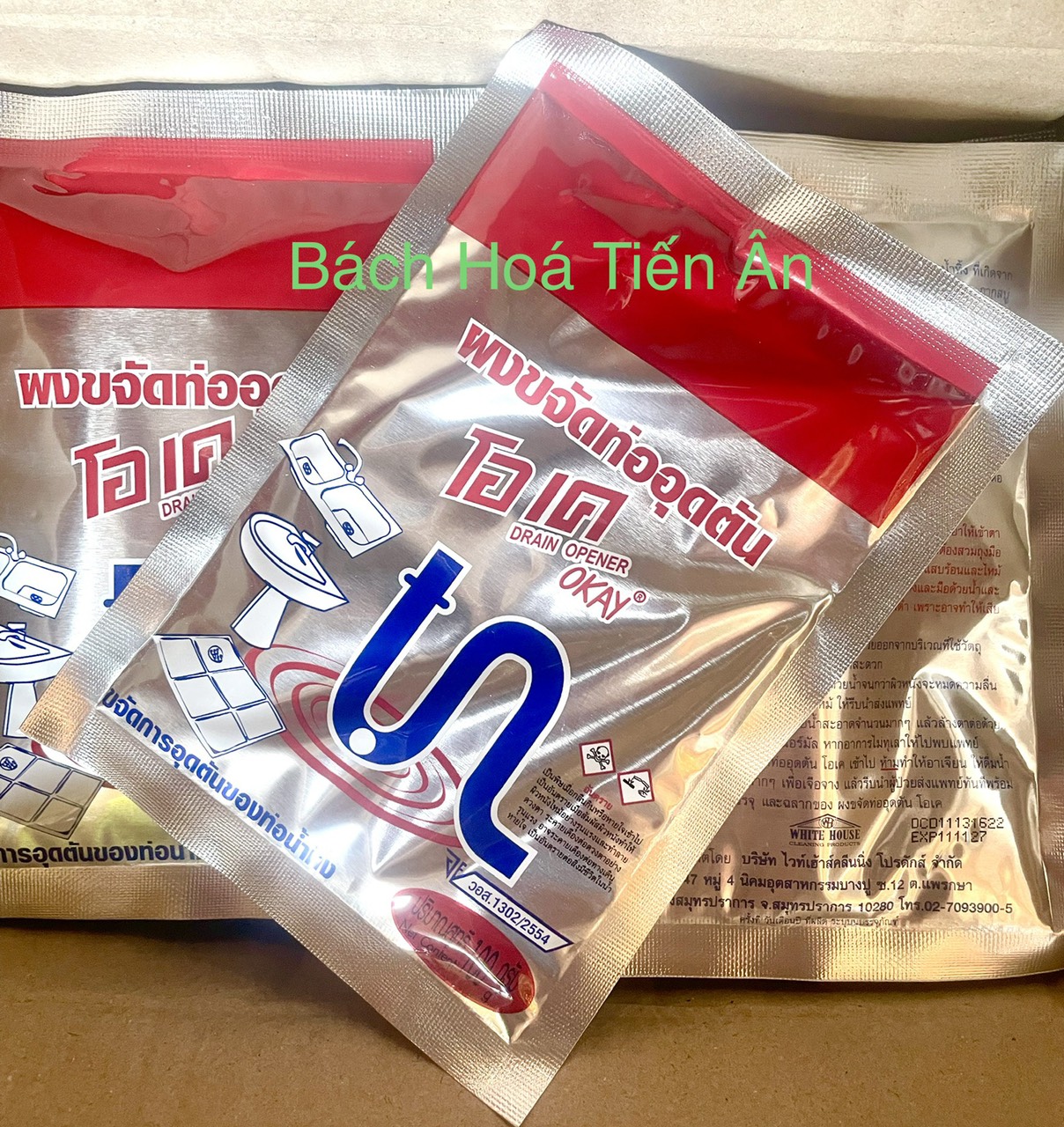 Bột thông cống Okay 100g Hiệu quả tức thì - Nhập khẩu Thái Lan