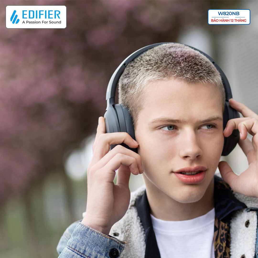 Tai nghe bluetooth 5.0 EDIFIER W820NB Âm thanh chất lượng cao Hires Audio Chống ồn chủ động Chơi game- Hàng chính hãng