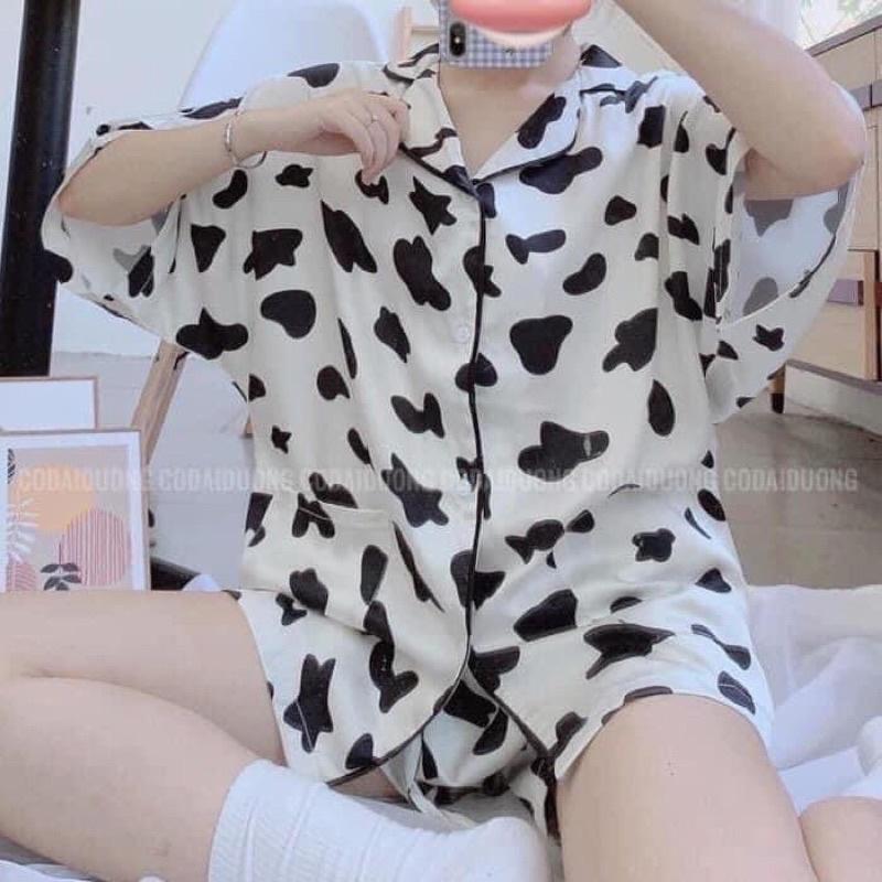 Bộ Pijama Ngắn Tay - Bộ Ngủ Ulzzang Cute Hot Trend 2021(Quần Đùi, Áo cộc) samsam4896