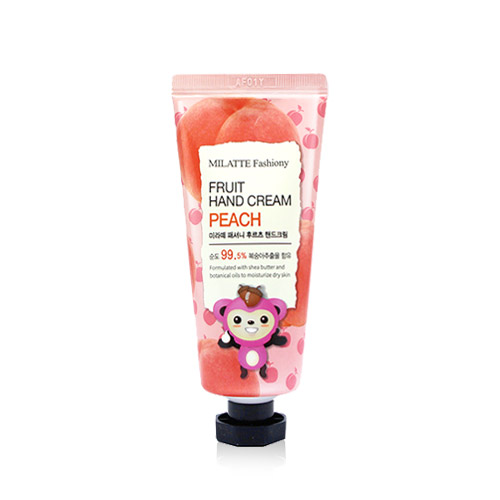 KEM DƯỠNG DA TAY LÀM TRẮNG &amp; TRẺ HÓA DA CHIẾT XUẤT ĐÀO MILATTE FASHIONY FRUIT HAND CREAM - PEACH 60g