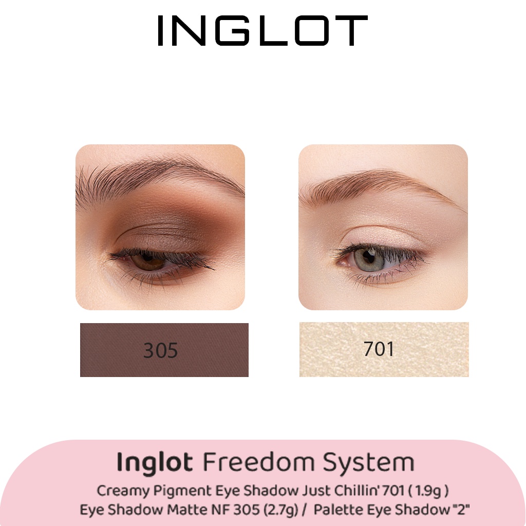 Bảng phấn mắt 2 ô Inglot tông màu nâu lâu trôi