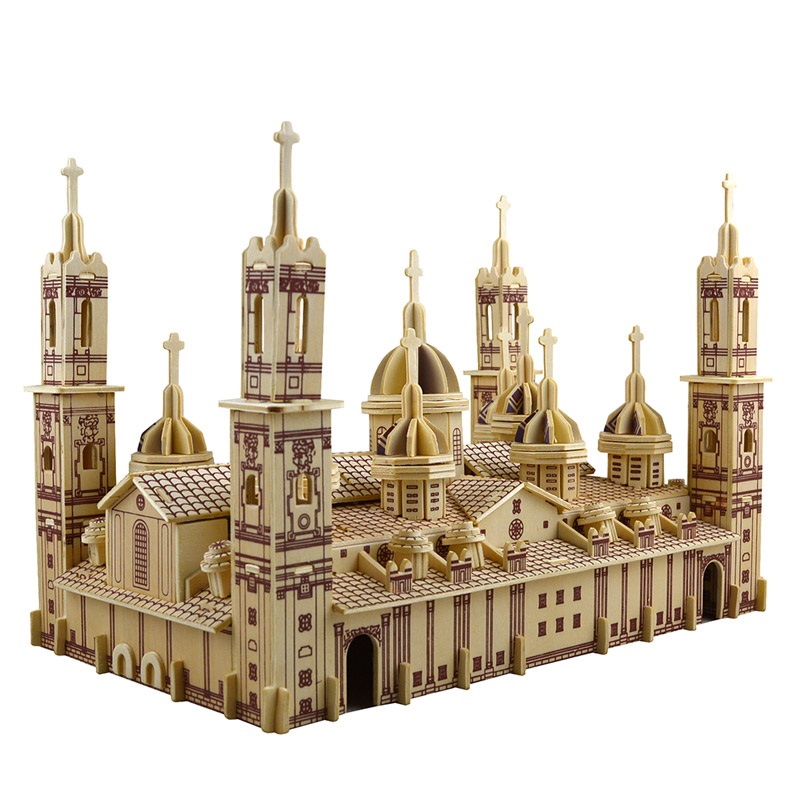 Đồ chơi lắp ráp gỗ 3D Mô hình tháp Pilar Basilica