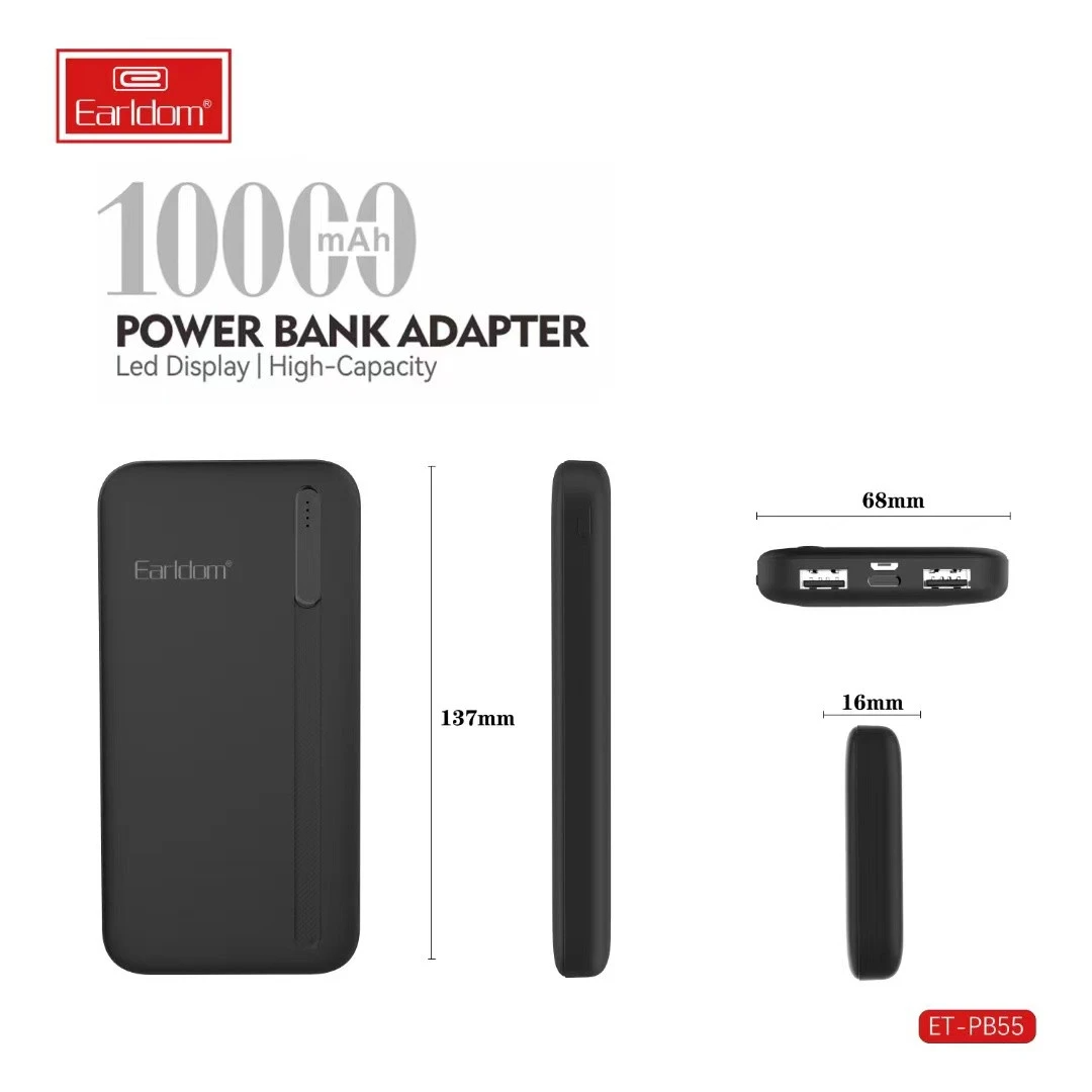 Sạc Dự Phòng 10.000mAh Earldom ET-PB55 - Hàng Chính Hãng