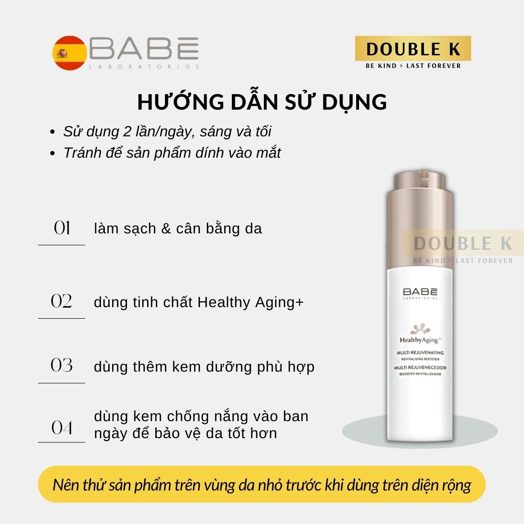 Serum Chống Lão Hóa Da BABE Multi Rejuvenating Revitalising Booster - Double K