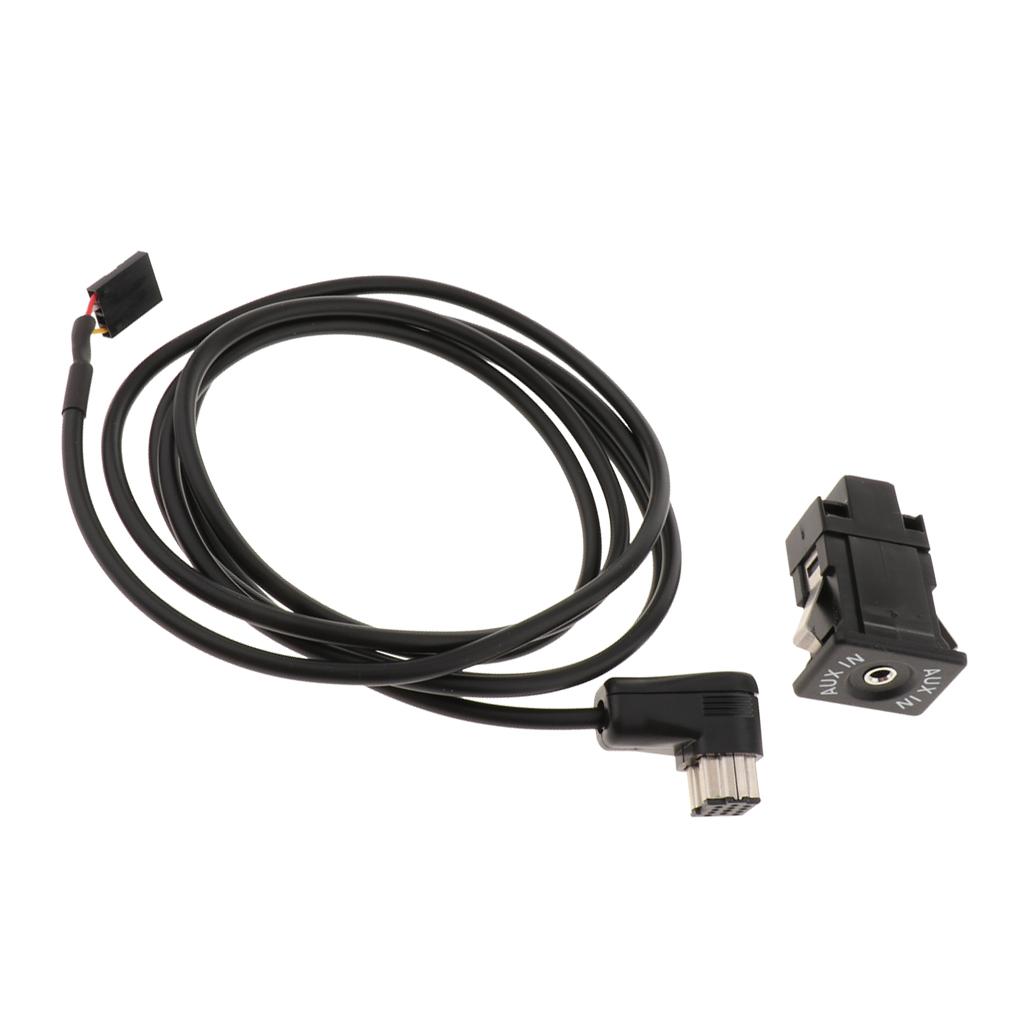 Car USB AUX Switch Socket with Wire Harness Cable Adapter for Pioneer