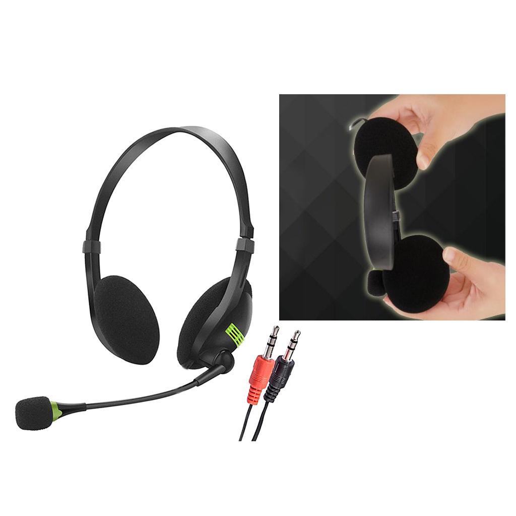 3.5mm Laptop PC Computer Headset with Mic Noise Cancelling for Call Center