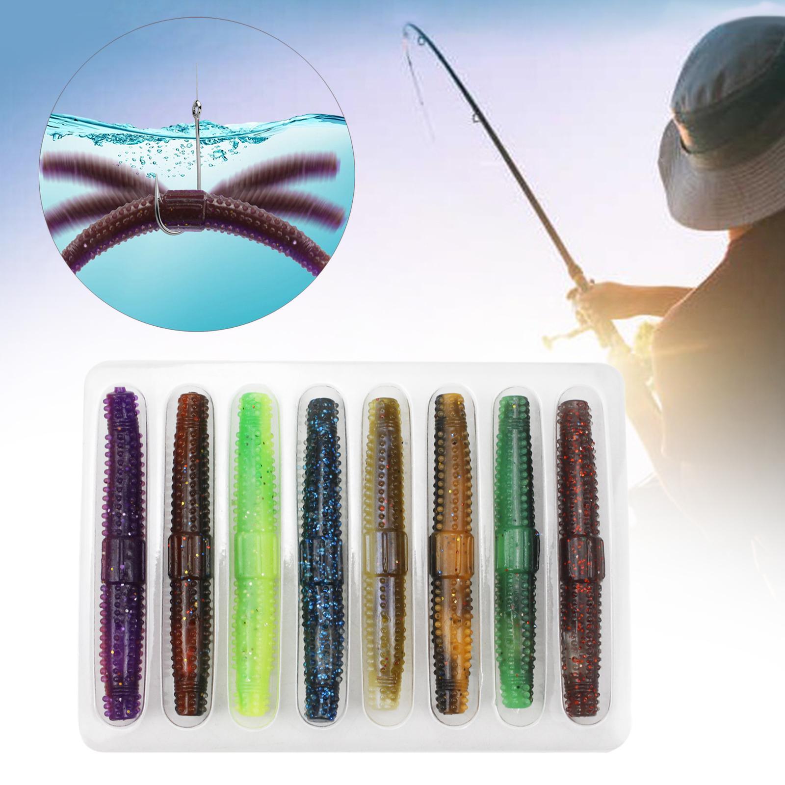8x Fishing Worms Fishing Accessories Floating Easy to Use Fishing Soft Lures