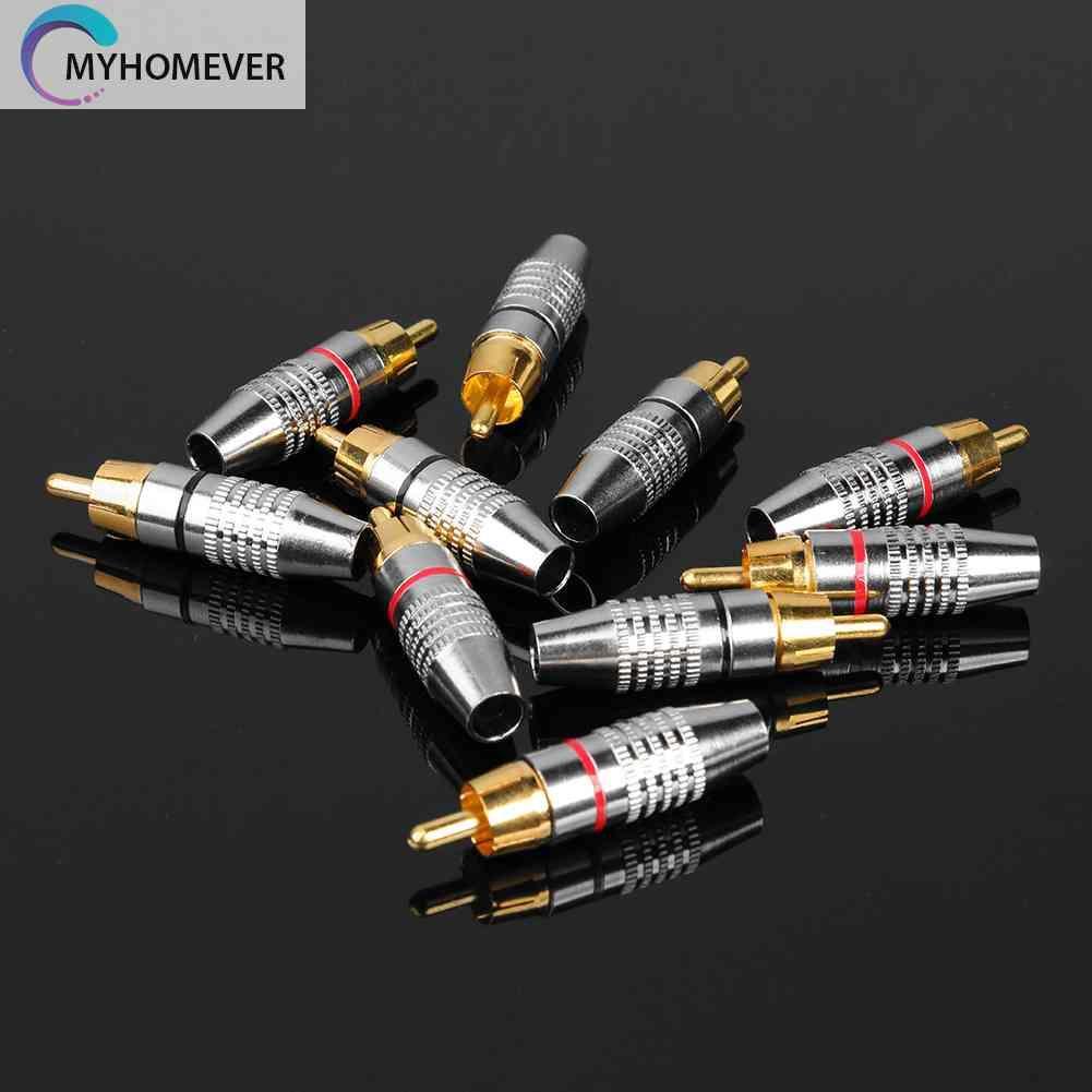 Set 10 Đầu Nối RCA DIY Chuyên Dụng