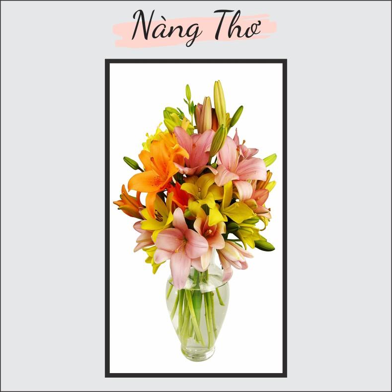 Decal dán tường 3d bình hoa siêu đẹp 100_40 x 70cm_DECAL VIP