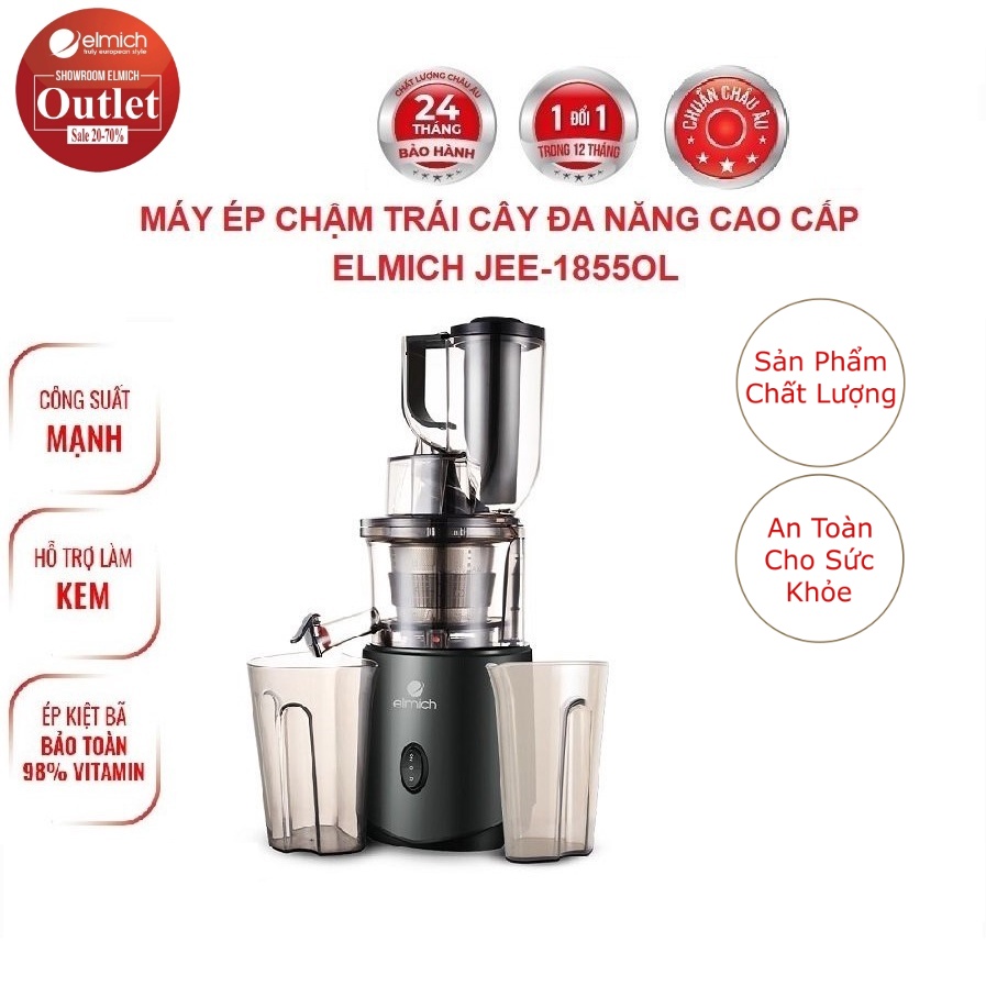 Máy Ép Chậm Elmich JEE-1855OL 240W (Tặng Kèm Bình Giữ Nhiệt) Hàng Chính Hãng