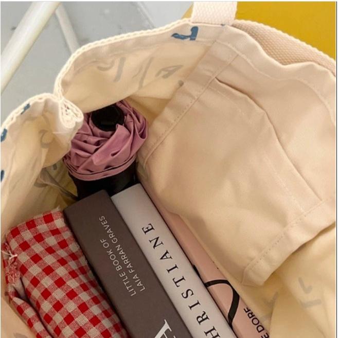 Túi Vải Canvas Thêu Chữ Hello