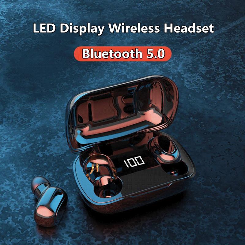 TWS Bluetooth Thông Minh Màn Hình Hiển Thị Kỹ Thuật Số HIFI Stereo-Tai Thể Thao Chống Nước Không Dây Tai Nghe Có Micro