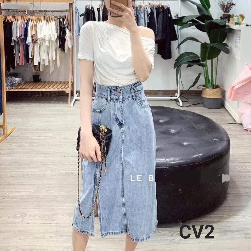 Chân váy Jeans 2 màu siêu xinh