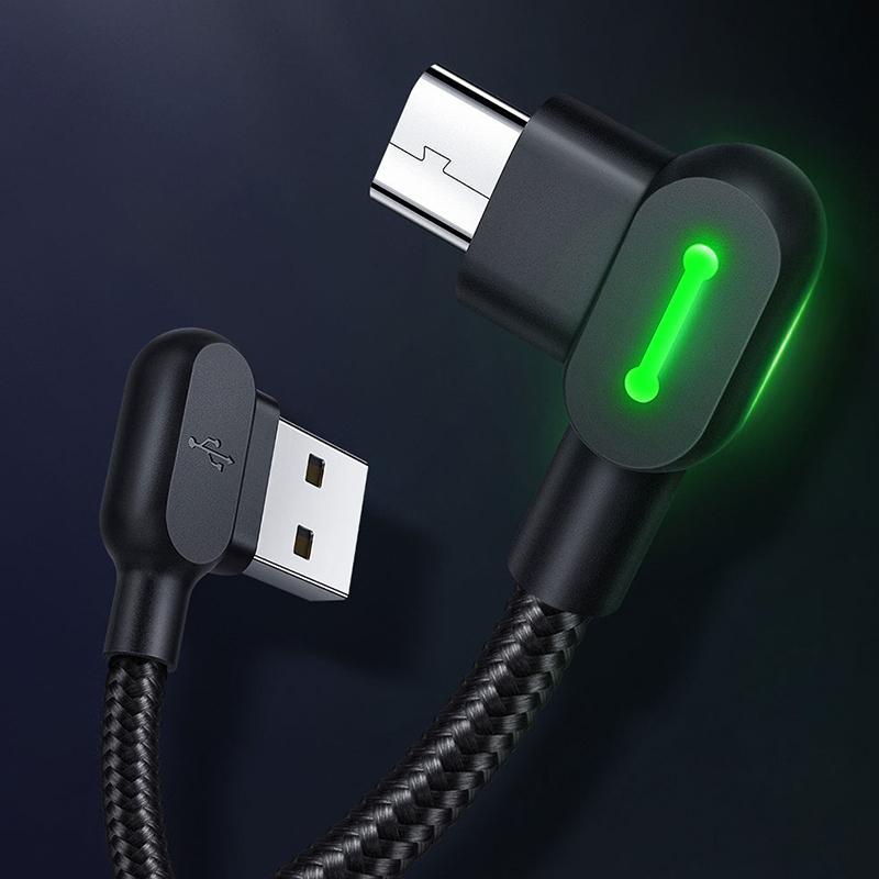 Right Angle Cable USB Data Charger Cord For Micro USB 0.5m/1.6ft