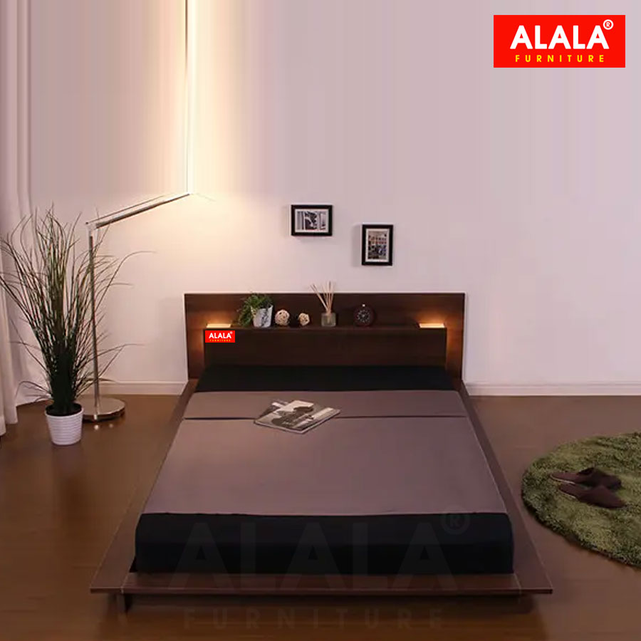 Giường thấp ALALA19 / Miễn phí vận chuyển và lắp đặt tận nơi/ Đổi trả 30 ngày/ Sản phẩm được bảo hành 5 năm từ thương hiệu ALALA/ Chịu lực 700kg