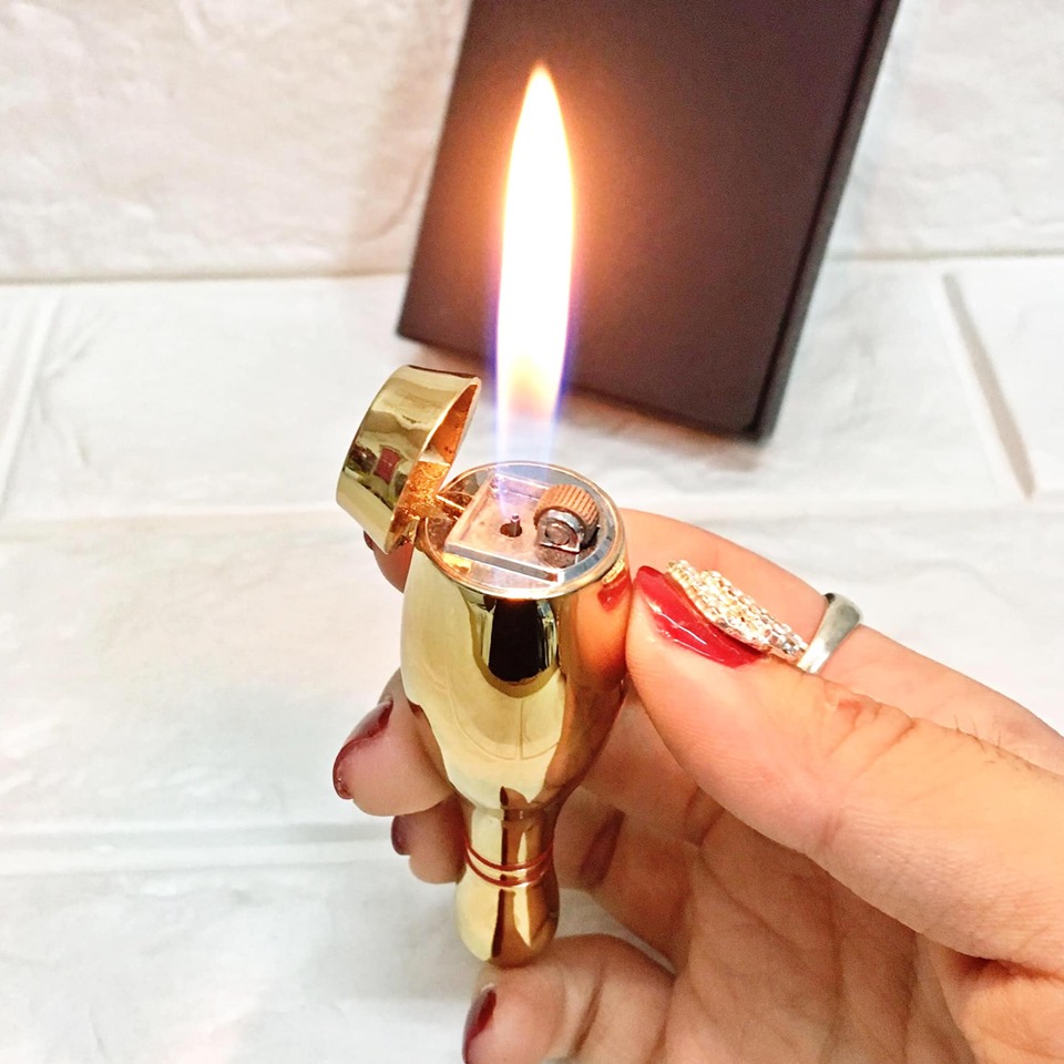 Hột quẹt bật lửa gas đá hình chai Bowling