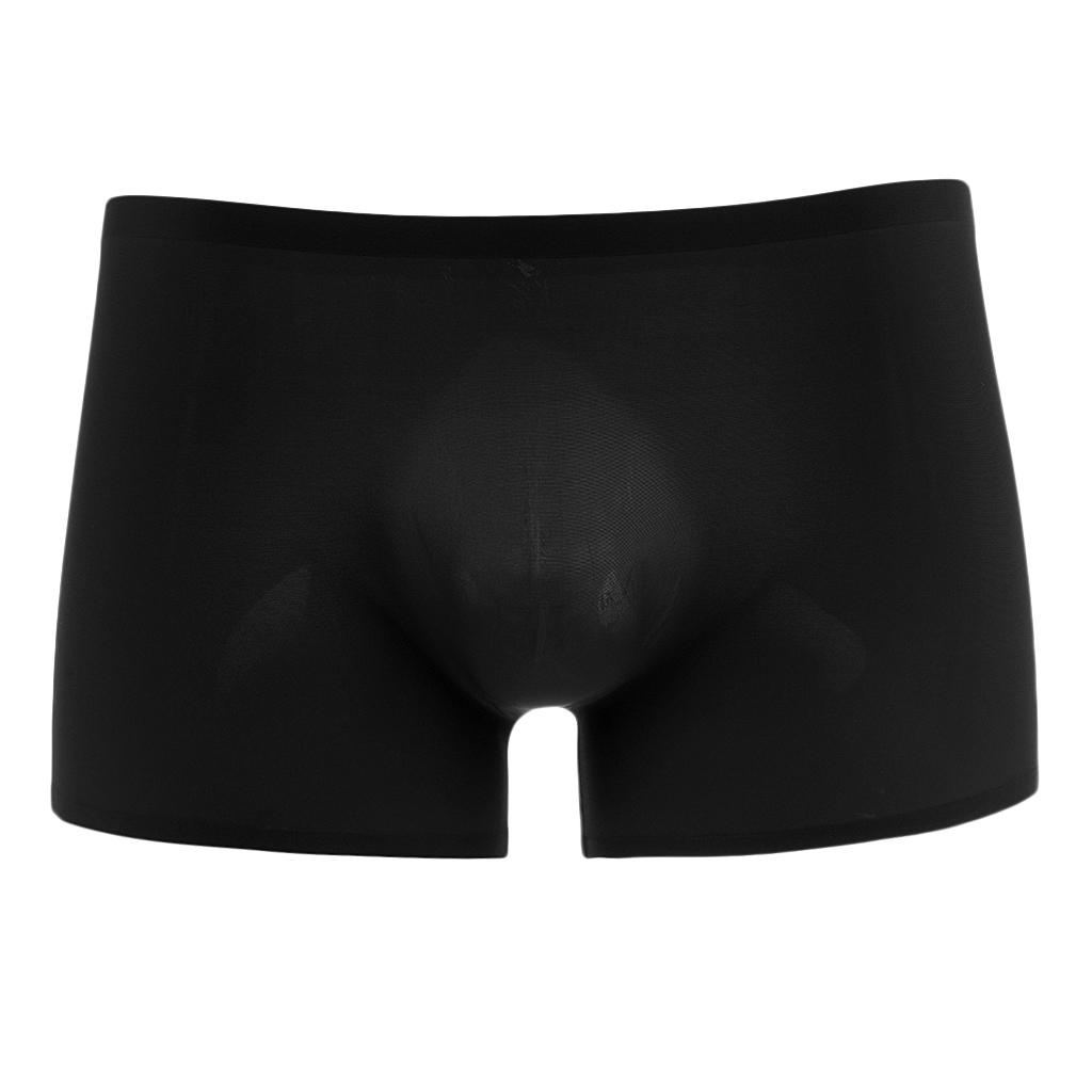 Men's Solid Color Boxer Briefs Underwear Underpants Swimwear Trunks M-2XL