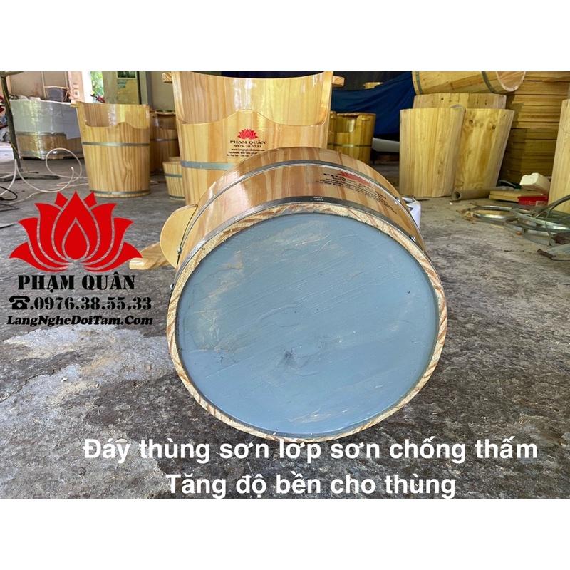 Chậu gỗ ngâm chân có hạt matxa, chậu ngâm chân bằng gỗ, chậu gỗ ngâm chân gỗ thông nhập( tặng thảo dược dạng sắc)