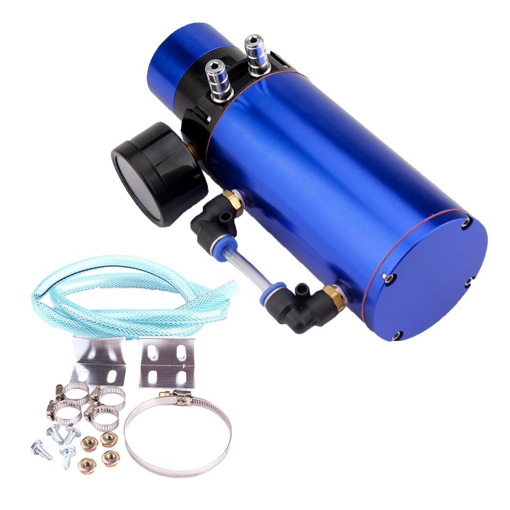 Universal Oil  Can Tank Overflow with Breather Vacuum Gauge