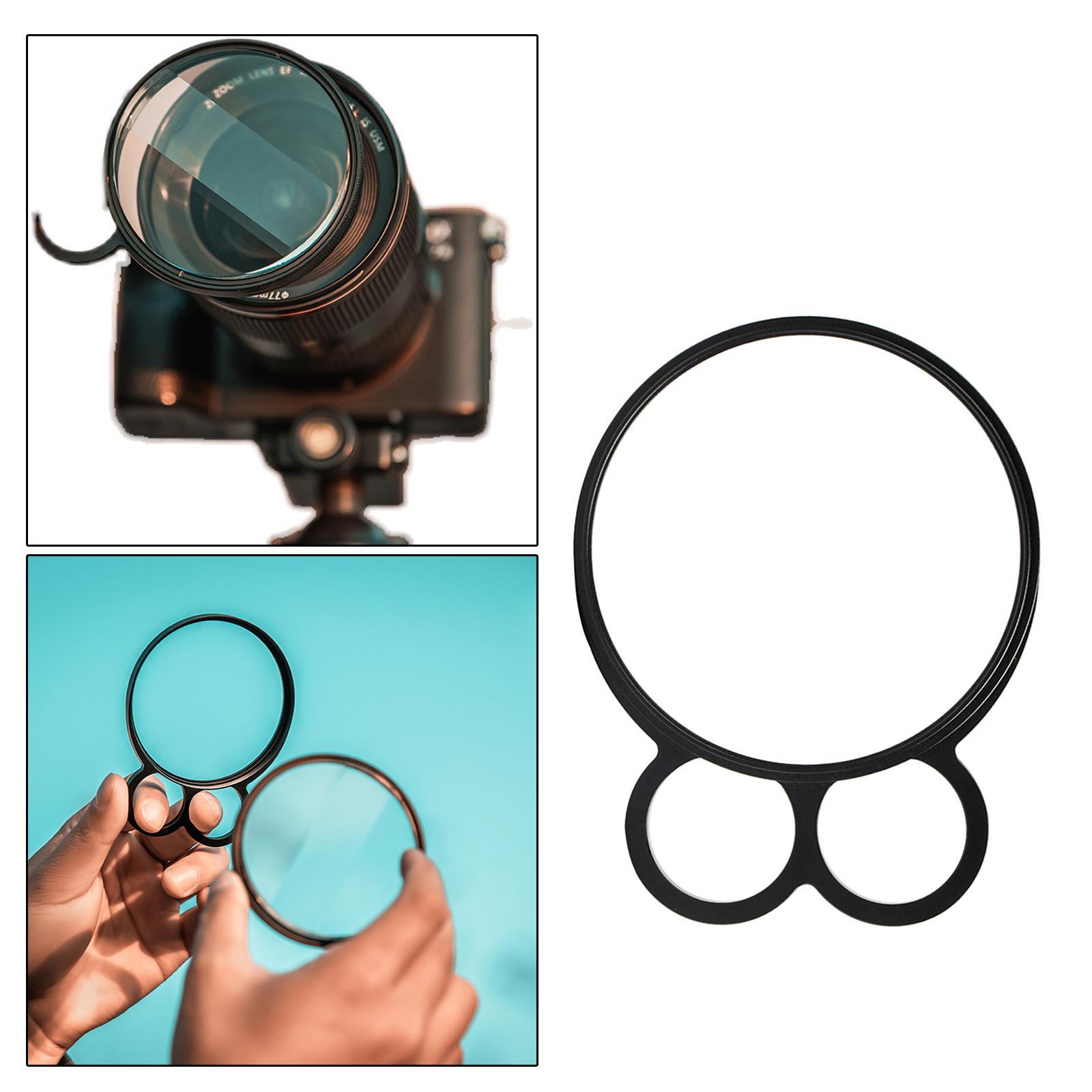 77mm Handheld Special Effects Filter Kaleidoscope Prism Handle 2 Finger Ring