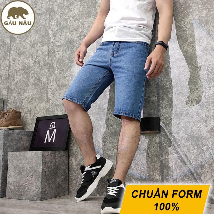 Quần short jean nam GN393 màu chuẩn đẹp Gấu Nâu