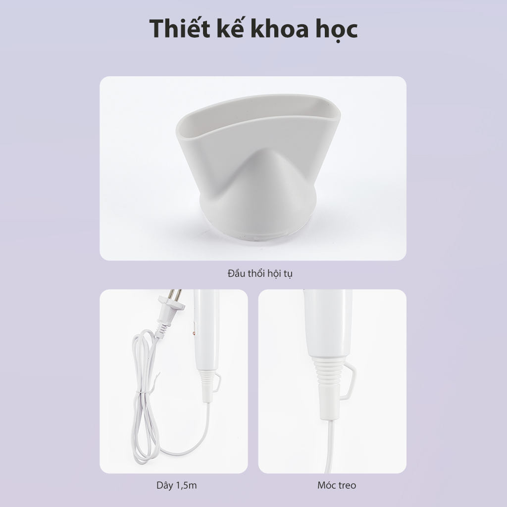 Máy sấy tóc SAMONO Thiết kế gấp gọn Công suất 1400W 2 lớp bảo vệ SW-HD02 HÀNG CHÍNH HÃNG