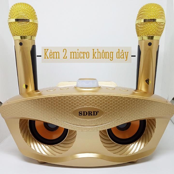 Loa Karaoke Bluetooth Kèm 2 Micro Cực Hay Mắt Cú SD 306 Plus