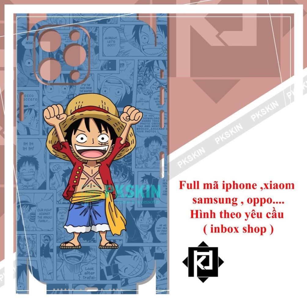 Miếng dán skin full lưng viền dành cho iphone 13 ,13 mini , 13 pro , 13 pro max in hình theo yêu cầu